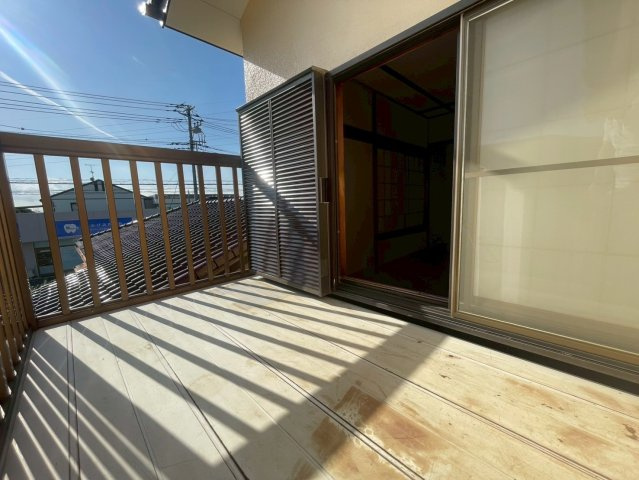 八街市中古戸建てのバルコニー
