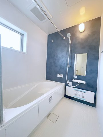 新築戸建・新築建売　行田市城西1丁目　長期優良住宅　忍小・忍中の浴室|浴室乾燥機付きで雨の日や花粉の時期でも室内干しができるので安心です！