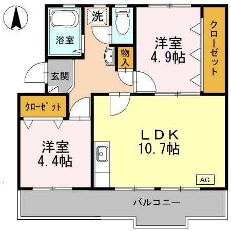 ロイヤルマンション1号棟の間取り
