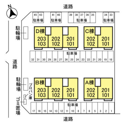 【区画図】 | Ｋ・フルール Ｂ