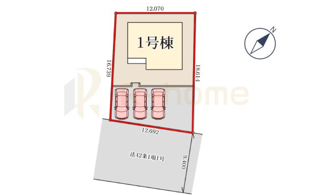 古河市東諸川第2　新築戸建て　1号棟の区画図|大きなお買い物だからこそ、メリット・デメリットを伝えさせて頂きます。
R-homeにお任せください♪