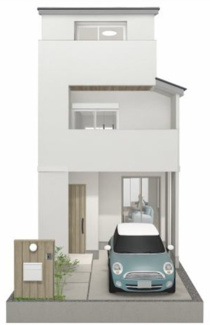 【外観パース】 | 右京区嵯峨蜻蛉尻町　建築条件なし