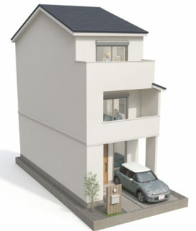 【外観パース】 | 右京区嵯峨蜻蛉尻町　建築条件なし