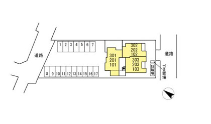 Euzak Residence Gifu Westの区画図