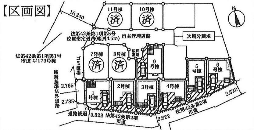 フォレストタウン平WESTの区画図