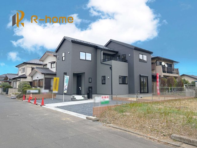 第3小美玉市羽鳥　新築戸建て　1号棟の外観|ご予約を頂ければ、『平日』はもちろん『早朝』や『夜間』もご見学可能です♪お気軽にお申し付けください♪