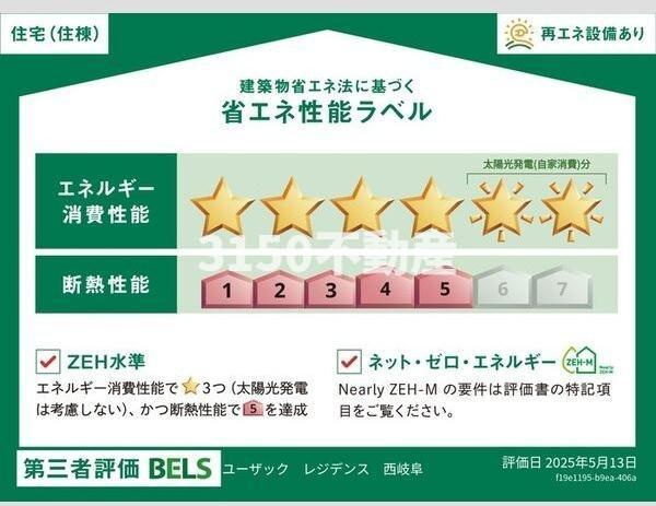 Euzak Residence Gifu Westの省エネ性能ラベル