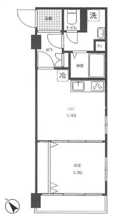 池袋パークハイツの間取り|1LDK、専有面積37.91㎡、JR山手線「池袋」駅徒歩6分