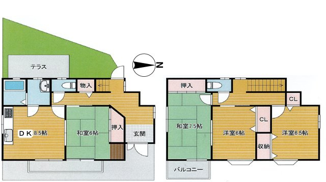 妙法寺字竹向イ戸建の間取り