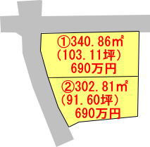 高崎市箕郷町矢原　【全２区画】売地①