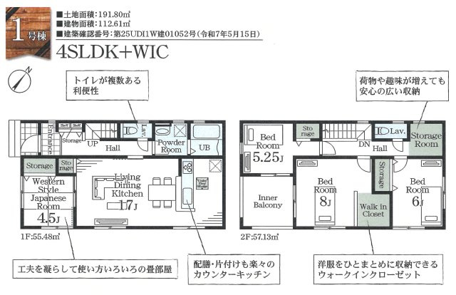 仲介手数料無料　鴻巣市人形3丁目２番34　新築戸建　全１棟の間取り|限定１棟