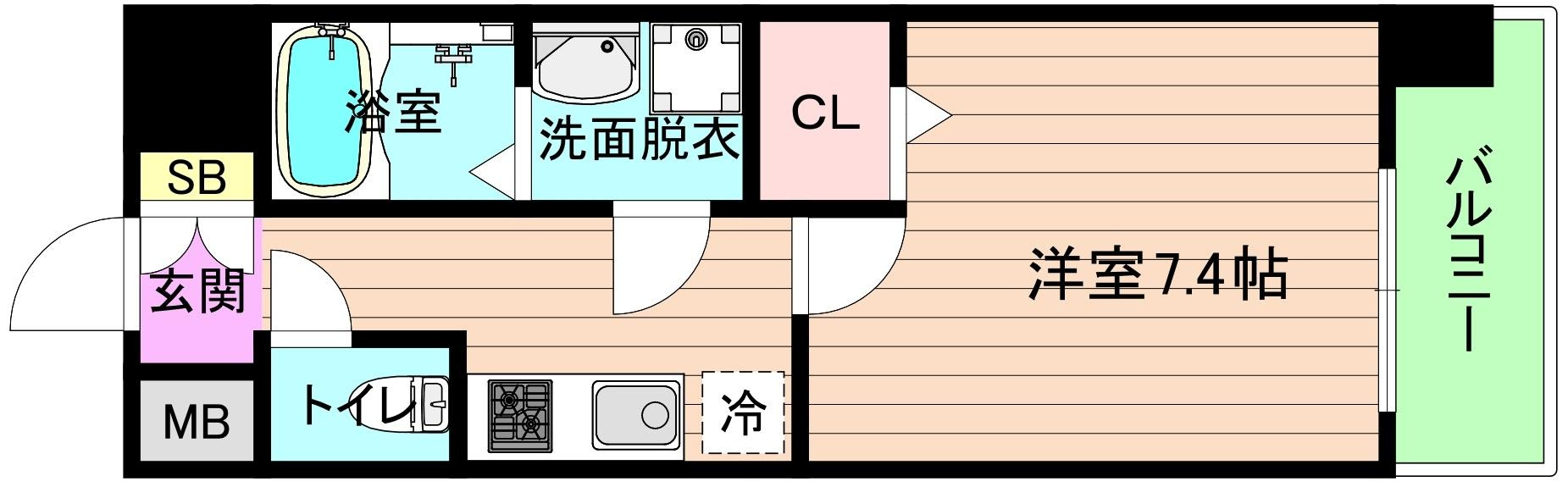 大阪市都島区東野田町５丁目の賃貸マンションの間取り