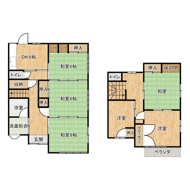 会津若松市行仁町　中古戸建・中古住宅の間取り|間取り図と現況が相違する場合には現況を優先いたします。よく現地をご確認ください