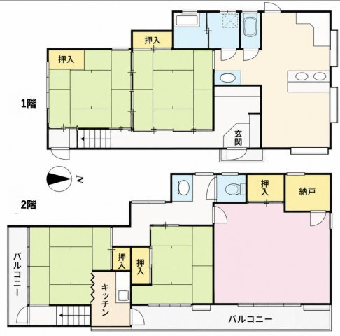 【中古戸建】高崎市石原町の間取り