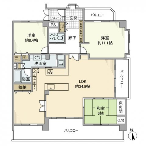 ダイアパレス本山の間取り