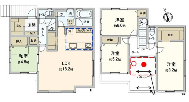 栄区庄戸1丁目　新築戸建ての間取り