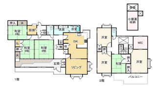 【間取り】 | 近江八幡市安土町東老蘇　中古戸建