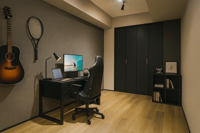 【洋室】 | マリナージュ芦屋 | 約7.4帖の洋室です。
※家具はAI生成にて配置しております