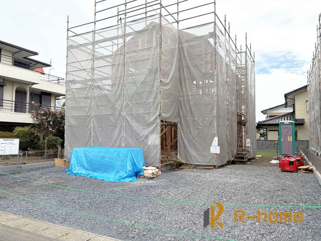 ひたちなか市市毛第8　新築戸建て　3号棟の外観|2025年11月完成予定！近隣の同仕様完成物件をご見学いただけます♪