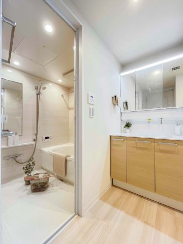 ラ・ヴィータシティ 　（川崎区富士見1丁目）の独立洗面台|独立洗面台あり、毎朝おしゃれに忙しい女性の方におすすめです
収納豊富ですっきりとした印象になりますね！