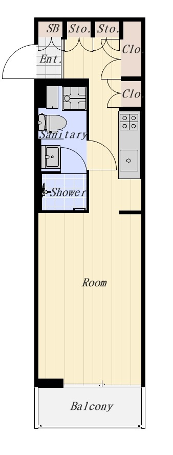 セレーノ戸越 402号室の間取り