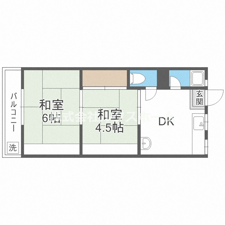 上中条ハイツの間取り