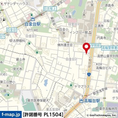 ルジェンテ白金台の地図