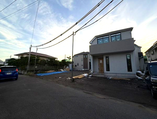 茅ヶ崎市東海岸南4丁目新築戸建て　D号棟の前面道路含む現地写真|前面道路含む現地写真です
