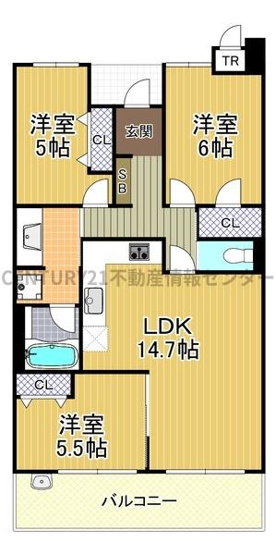【間取り】 | キングマンションシーブリッサ此花サウスウイング | 〇室内フルリノベーション済！(令和7年11月完了)
　生まれ変わったお部屋を是非現地でご確認ください！
　設備が変わっているため、すぐに生活がはじめられます！