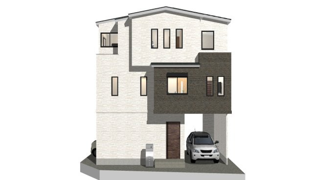 西五百住町　建築条件付き土地の外観パース|【イメージパース】駐車２台可能です！「1件だけ見たい」「今すぐ見たい」も大歓迎です！是非、お気軽に現地を楽しんでください！