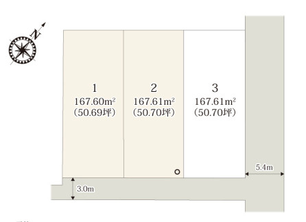 【区画図】 | 深谷市上野台第59期　ワイウッドコート　新築戸建　全3区画　1号棟　