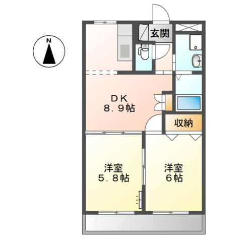 【間取り】 | カーサ　アルコバレーノ