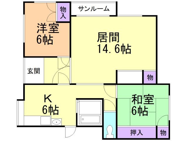 室蘭市幌萌町11-1戸建の間取り