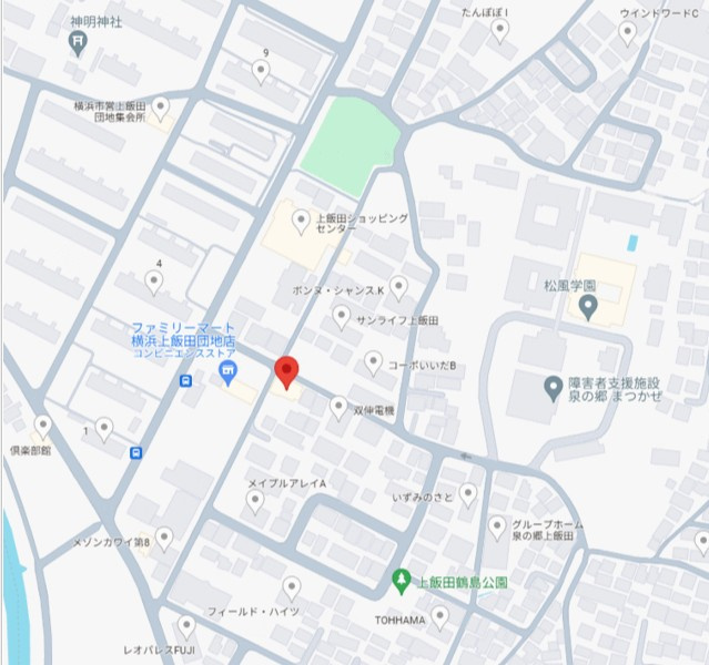 上飯田ハイツの地図