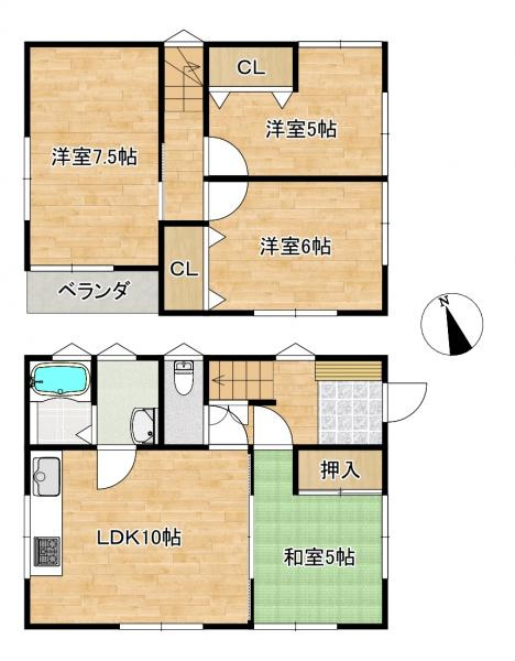 八戸市南白山台２丁目の間取り