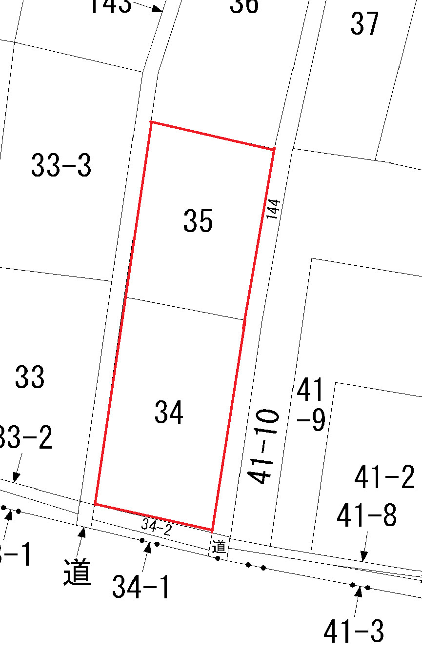 蒲郡市三谷町戸建て付売地の土地図