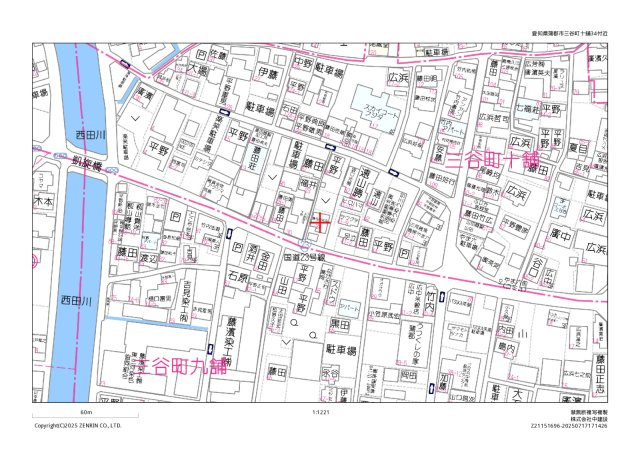 蒲郡市三谷町戸建て付売地の地図
