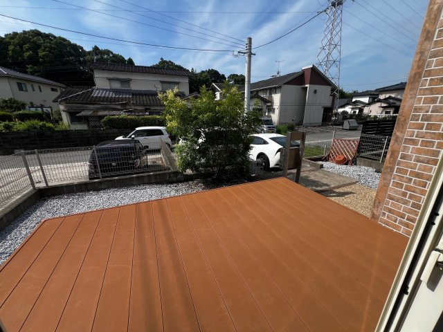 上津町一戸建の庭