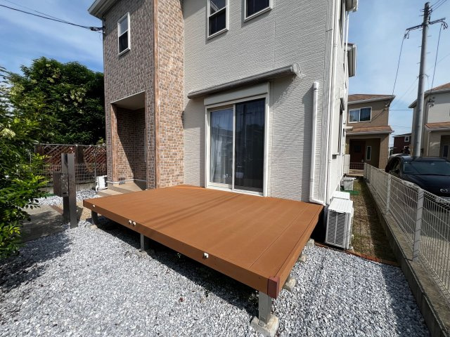 上津町一戸建の庭