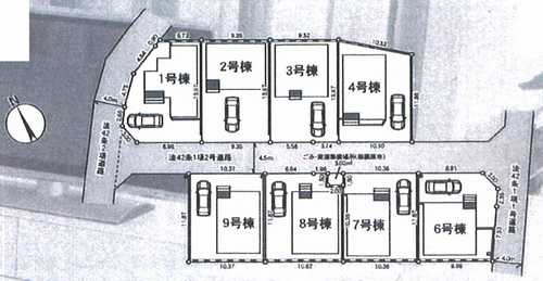 相模原市中央区田名第141　新築戸建全8棟　2号棟の区画図