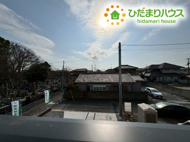 行田市桜町　第1期　新築一戸建て　ワイウッドコート　03の展望|バルコニーからの見晴らしです！
周辺は高い建物が少なく、開放感のある景色が広がっています！