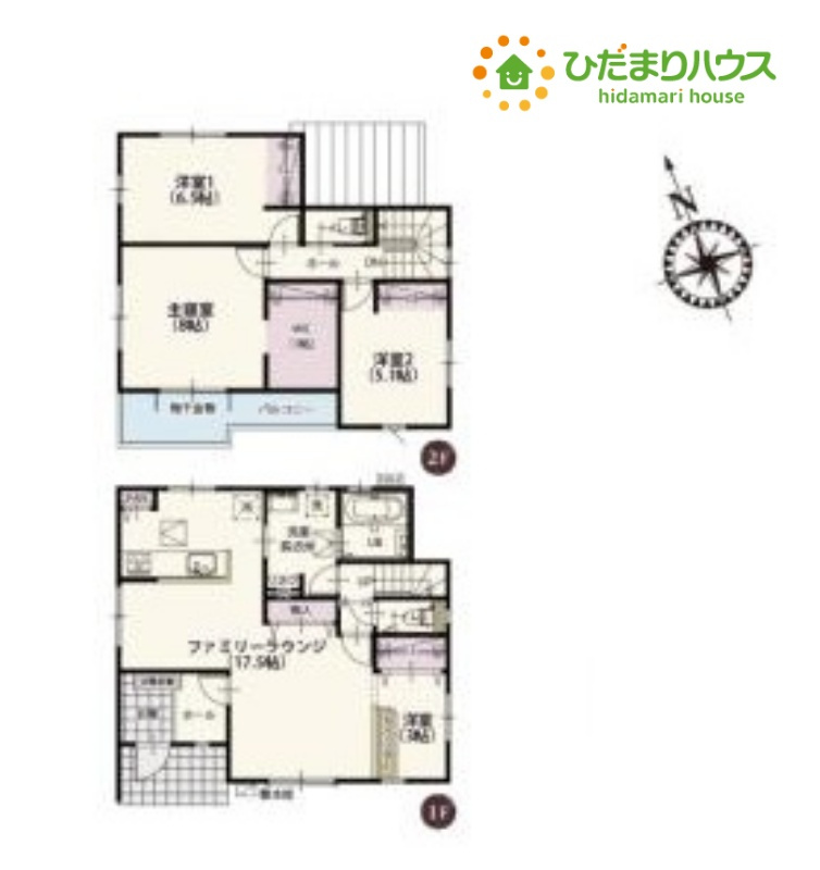 行田市桜町　第1期　新築一戸建て　ワイウッドコート　03の間取り