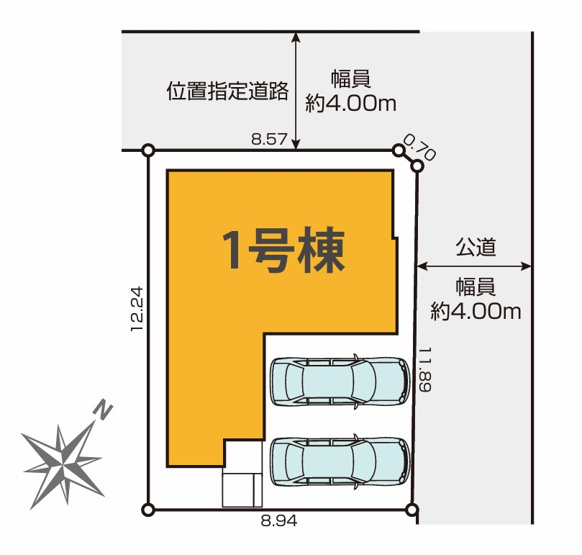 【区画図】 | 駿河区新川1期　新築戸建　全1棟 | 2台並列駐車可能！ゆったりスペースで、駐車も楽ちん♪
