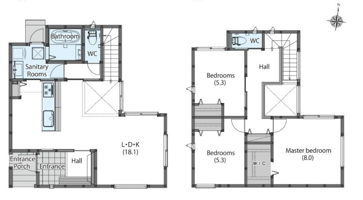 宝塚市山本西　未入居の間取り
