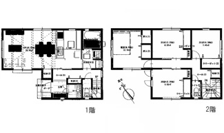 【外観】 | 佐伯区五日市中央5　全2区画　NO1 | 16帖リビング☆２階４室☆ファミリータイプ4LDK☆各居室に収納☆シューズインクローゼット