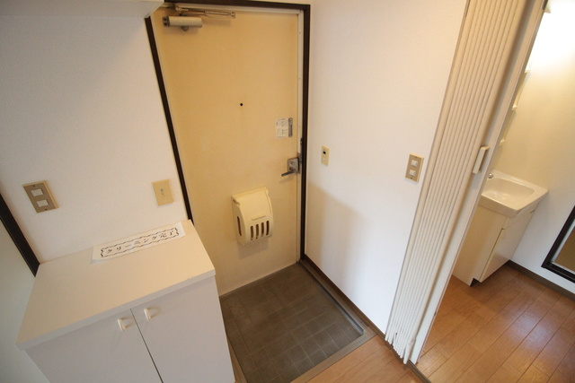 グリーンハイツAの玄関