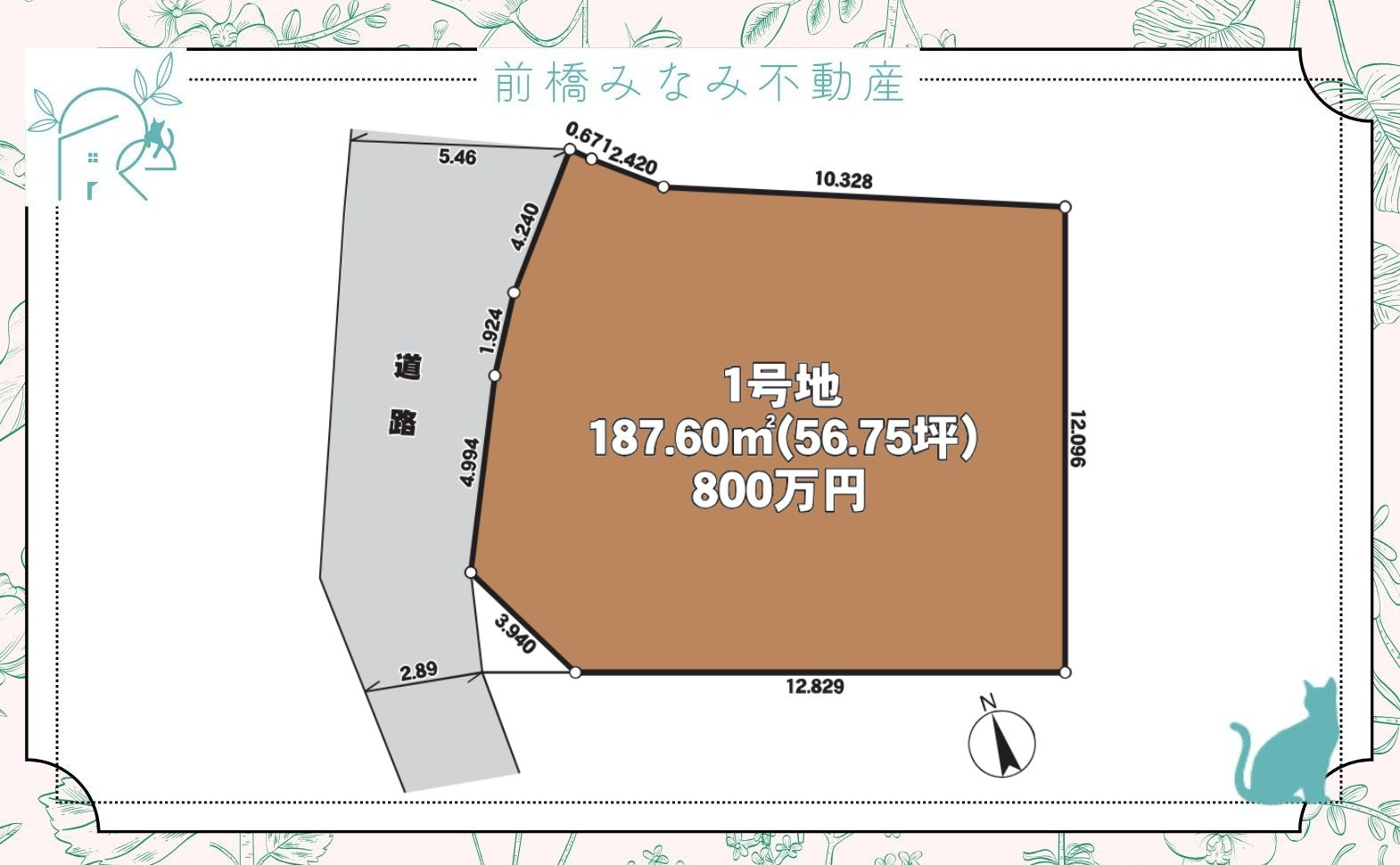 【土地】藤岡市下栗須第１期　約５６坪の地図