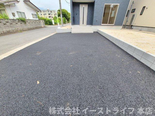 【新築戸建】　いわき市平第19の駐車場|1号棟駐車場　カースペースです（3台駐車可能）