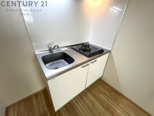 ２口ガスコンロのキッチンです