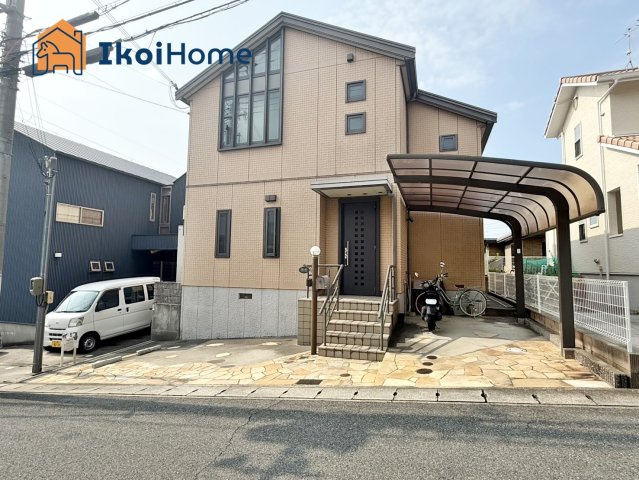 神戸市西区白水1丁目　中古戸建の外観|お洒落な外観♪大手一流ハウスメーカー施工！土地建物広い！オール電化住宅+太陽光発電！豪華な内装！！